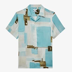 Reiss Deekay Short Sleeve Button-up Camp Shirt Men’s Size Small, NWT retail $160